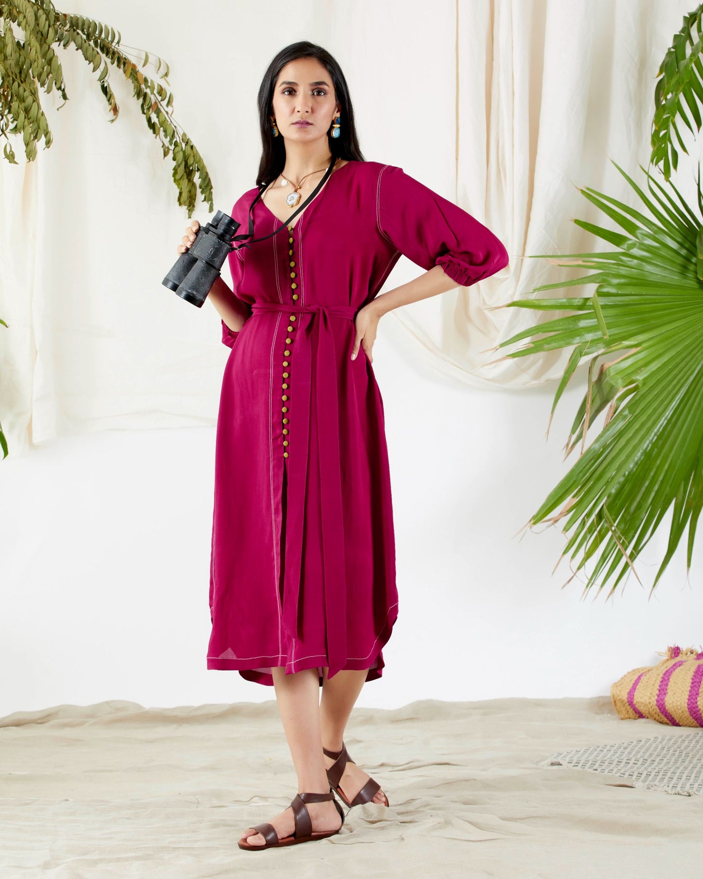 BUTTON DOWN SHIRT DRESS