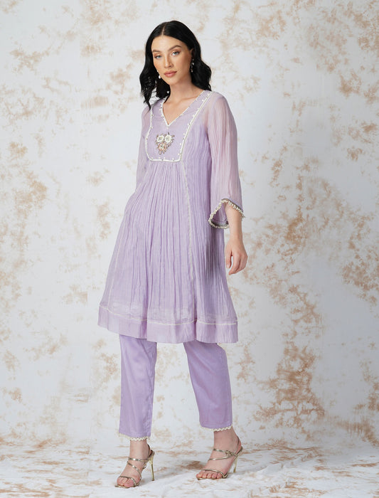 BAROQUE FLOWER PANELLED TUNIC SET