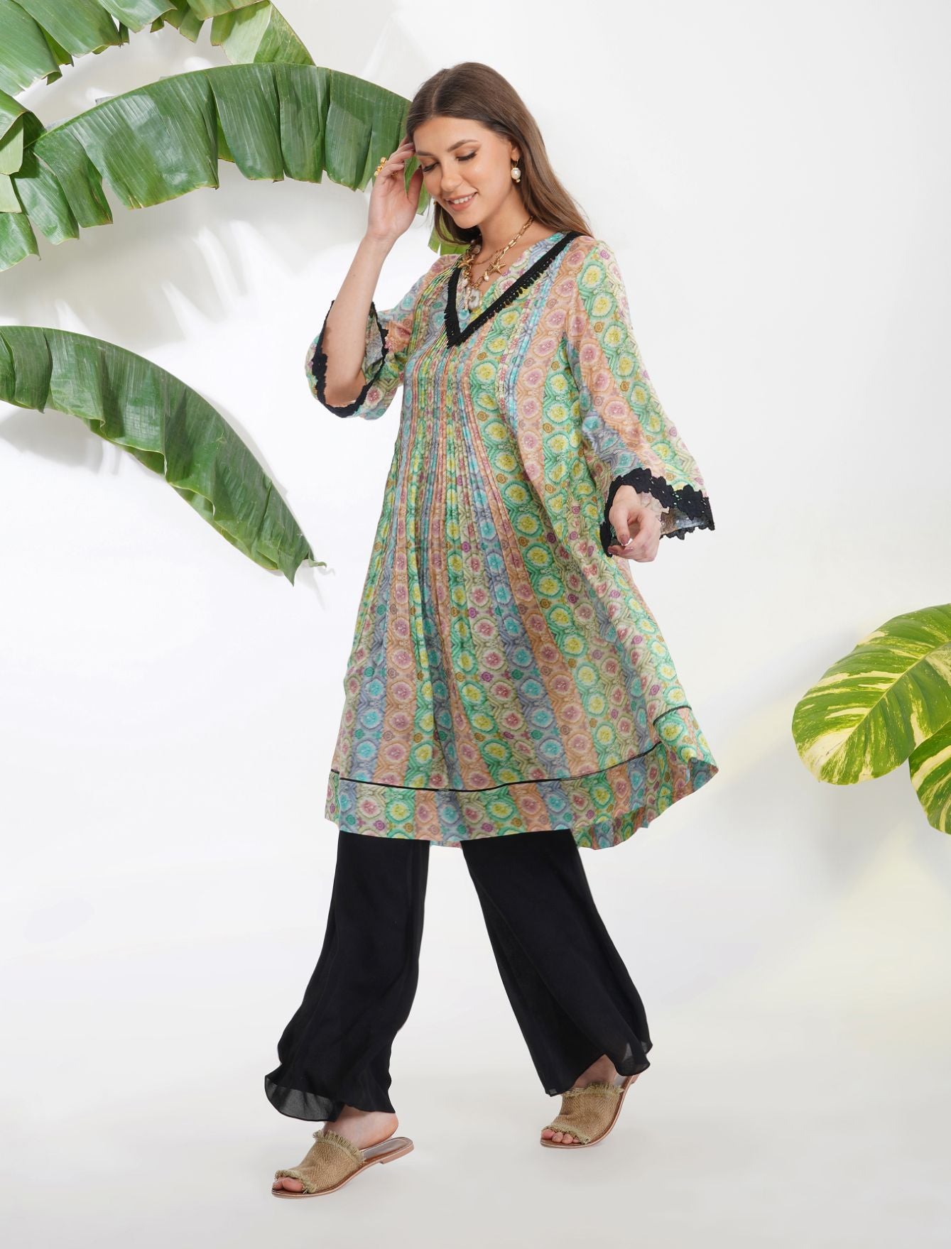 TIE-DYE PRINT TUNIC SET