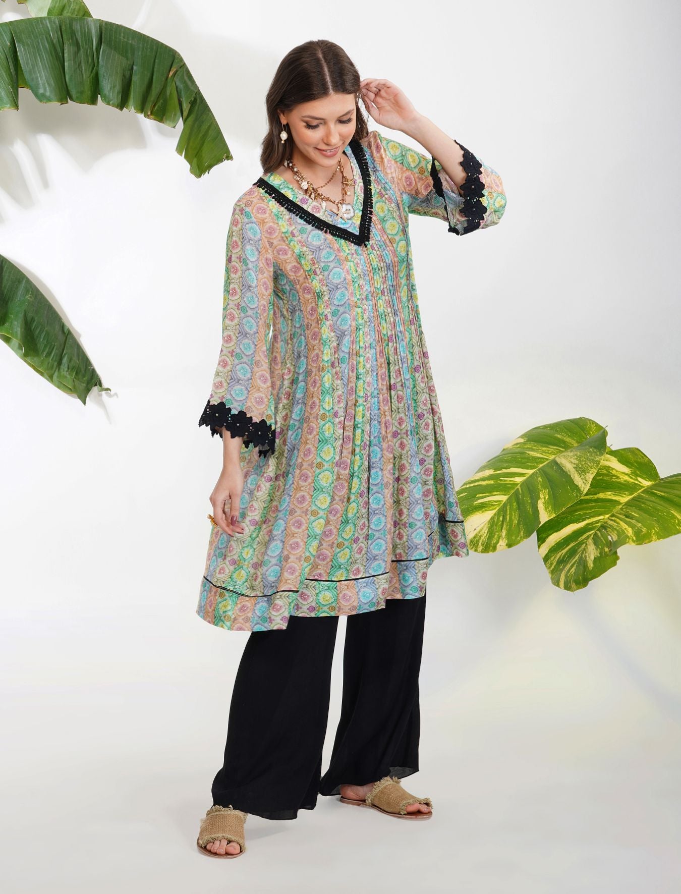 TIE-DYE PRINT TUNIC SET