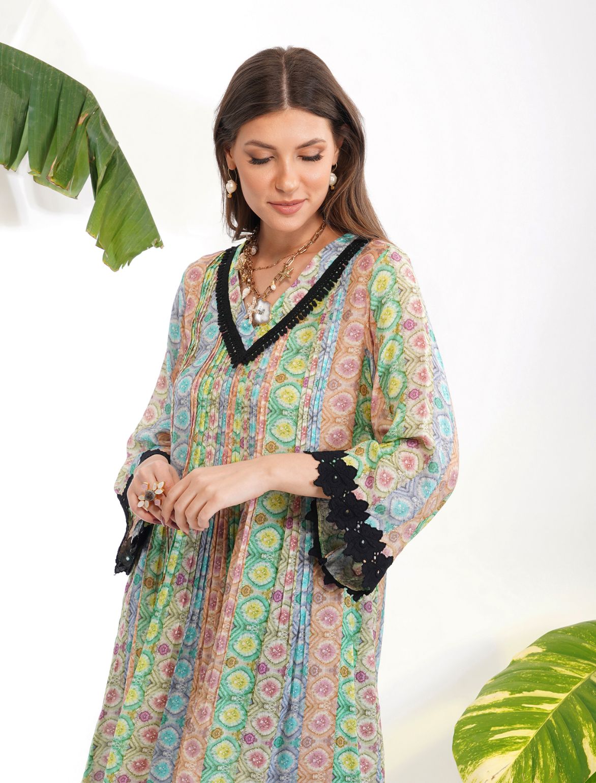 TIE-DYE PRINT TUNIC SET