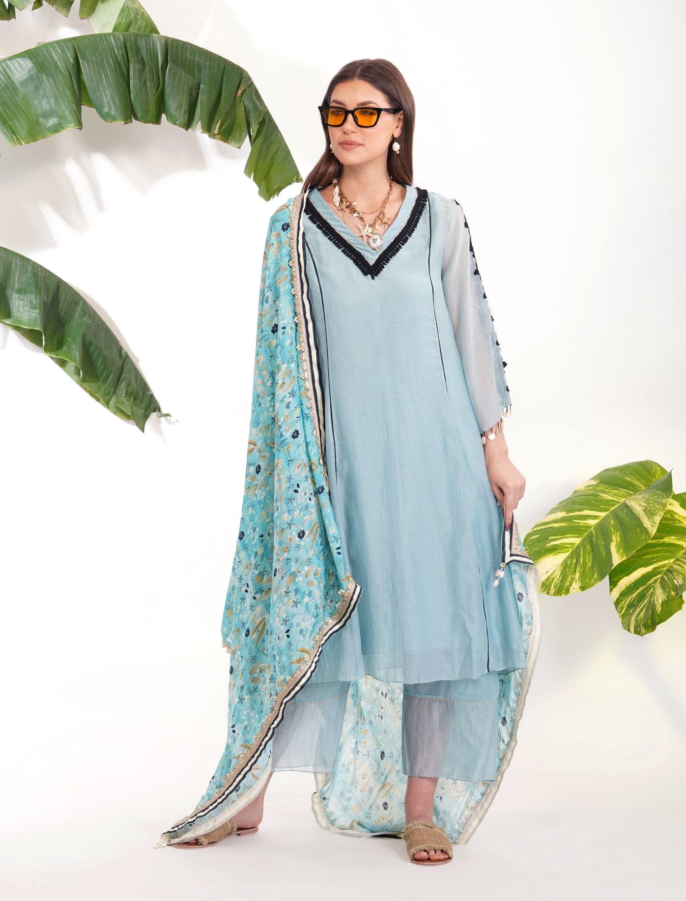 BLUE PRINT SUIT SET