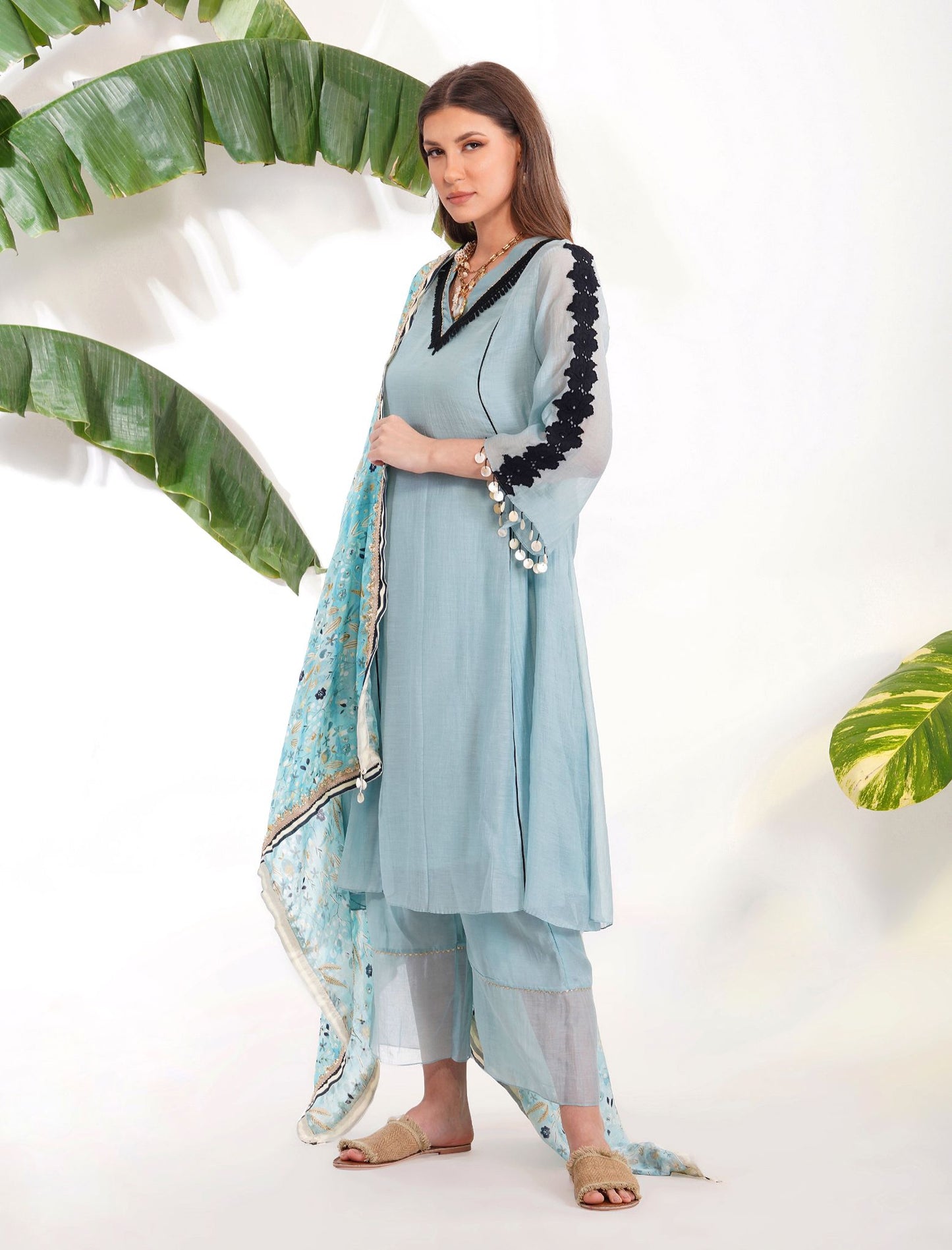 BLUE PRINT SUIT SET