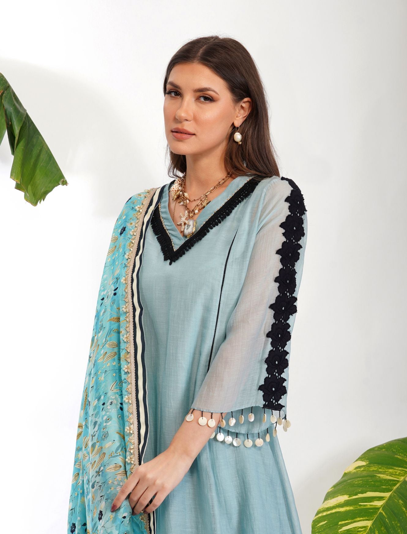 BLUE PRINT SUIT SET