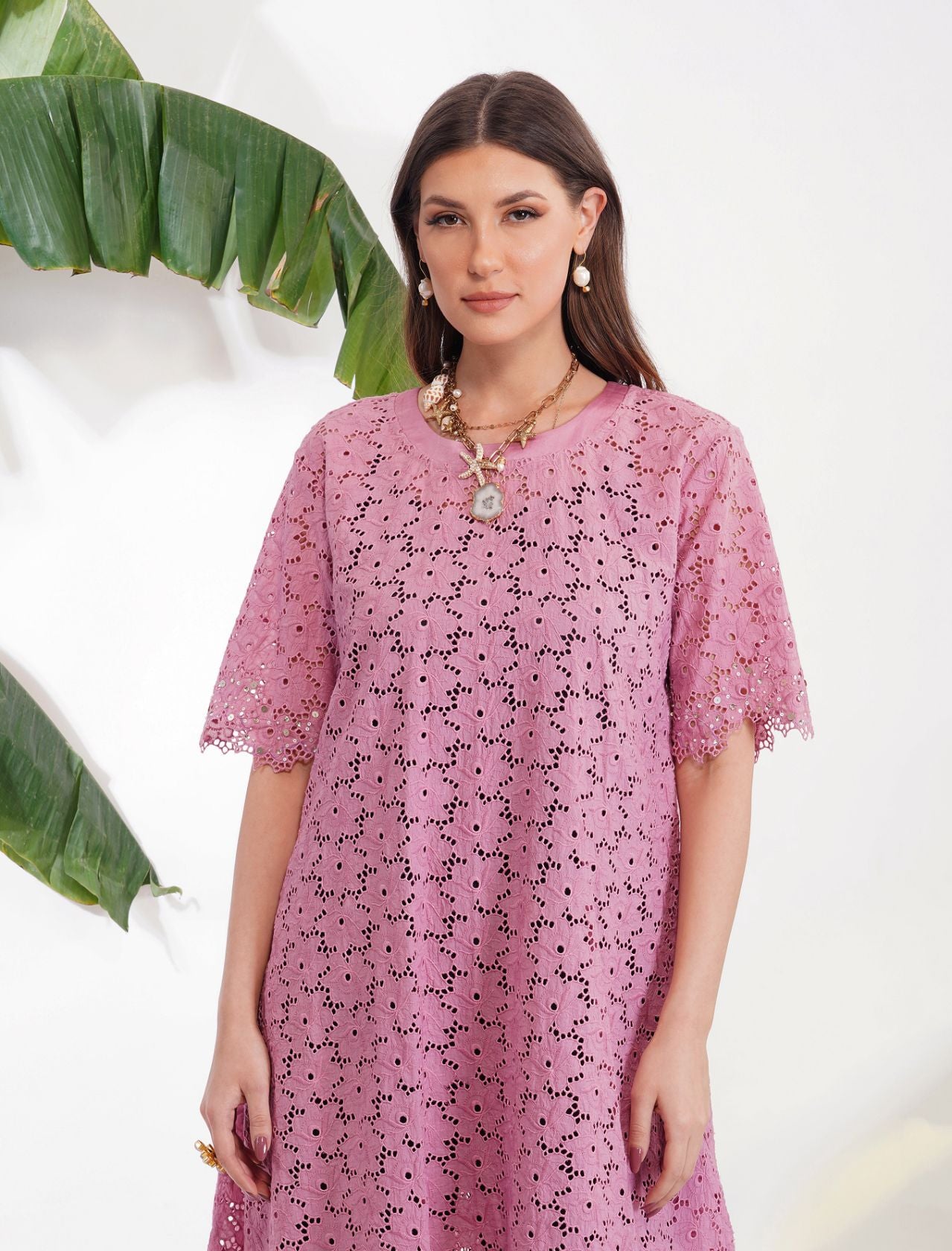 BRODERIE ANGLAISE TUNIC SET