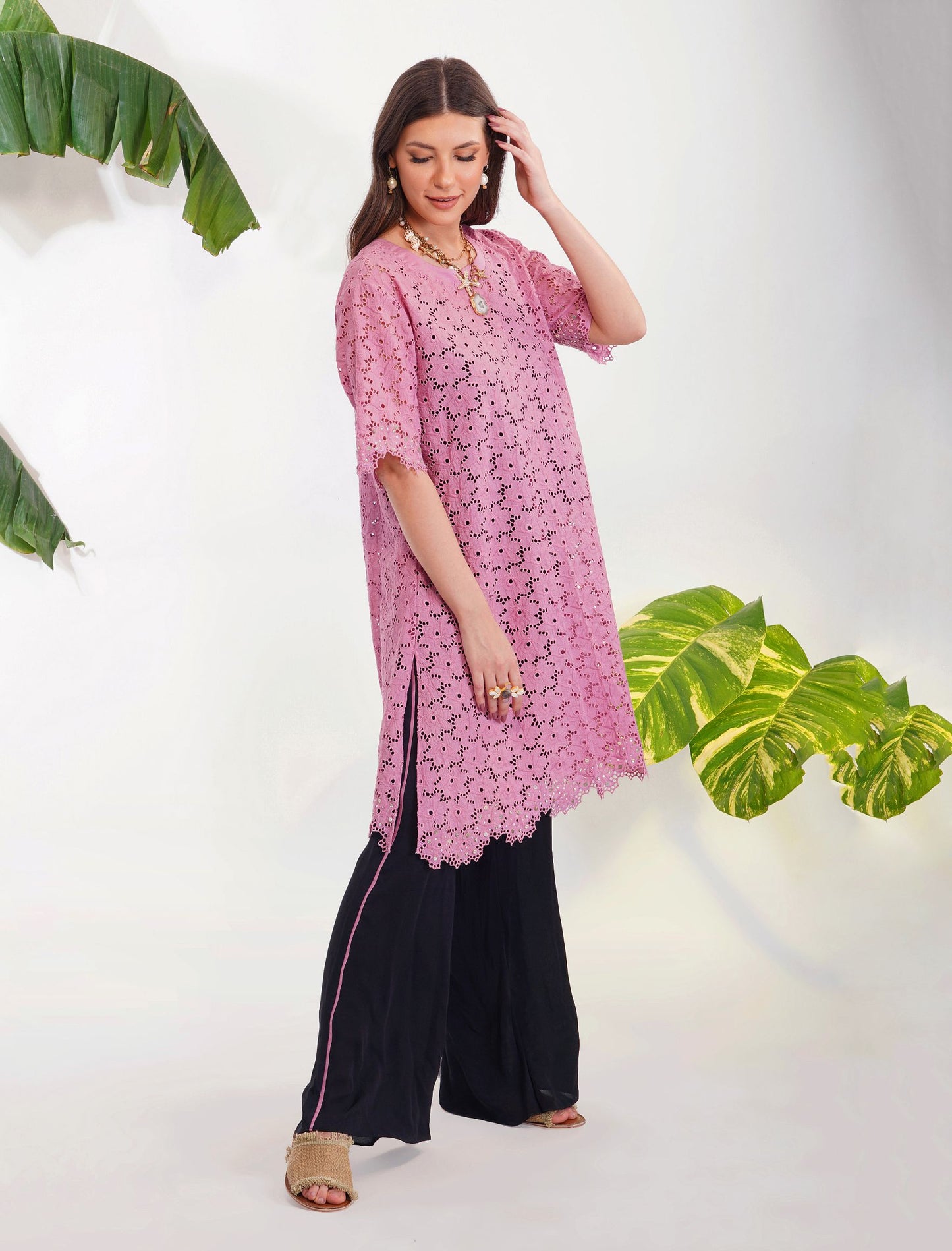 BRODERIE ANGLAISE TUNIC SET
