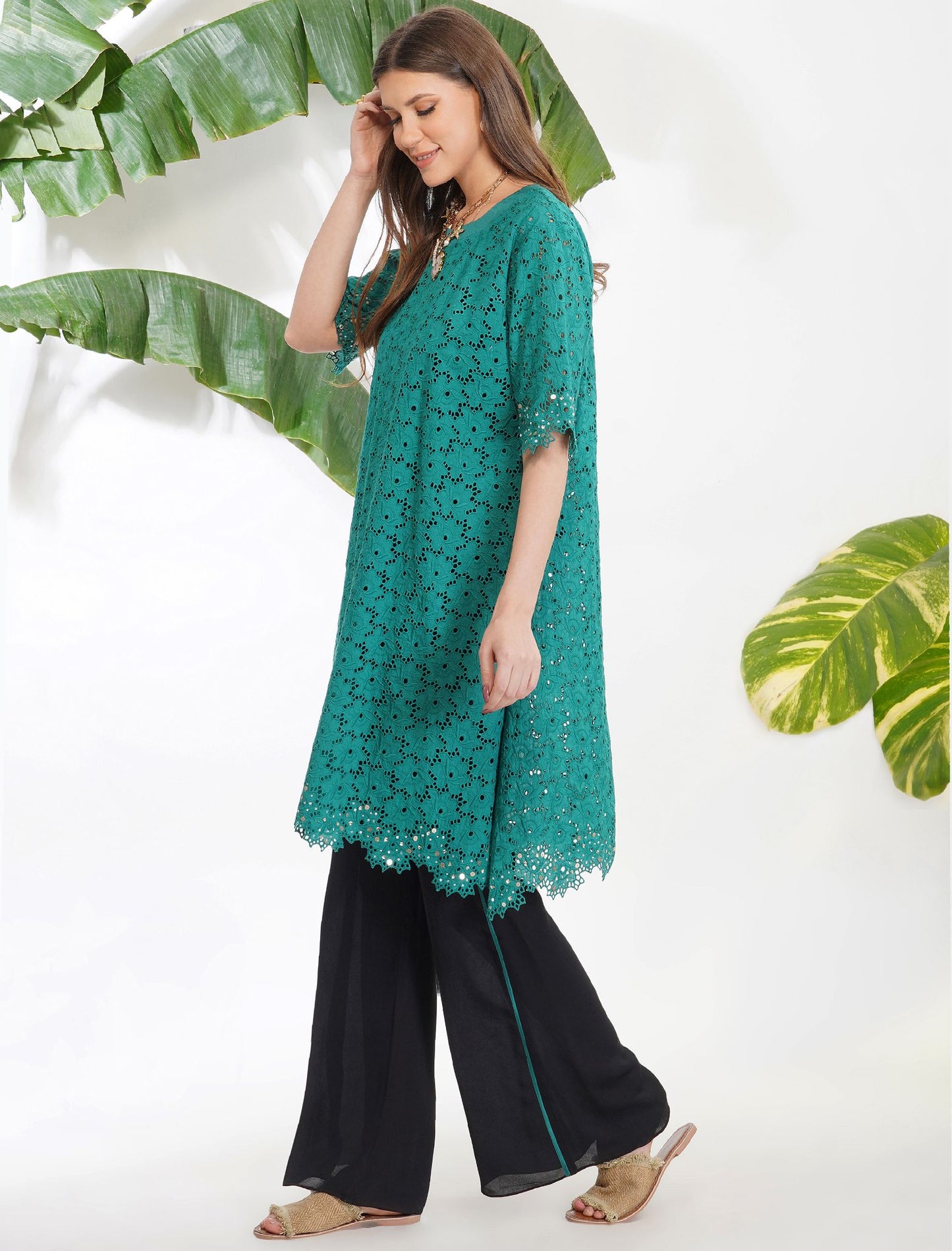 BRODERIE ANGLAISE TUNIC SET
