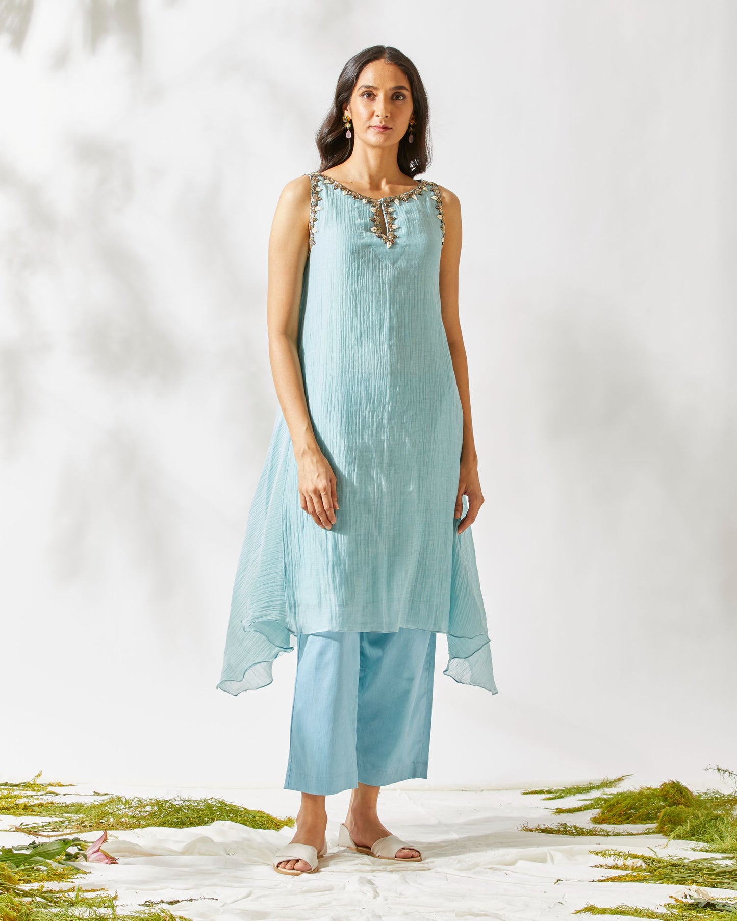 EMBELLISHED ASYMMETRICAL TUNIC