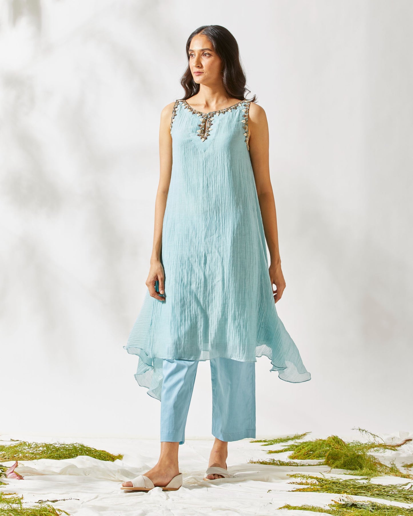 EMBELLISHED ASYMMETRICAL TUNIC