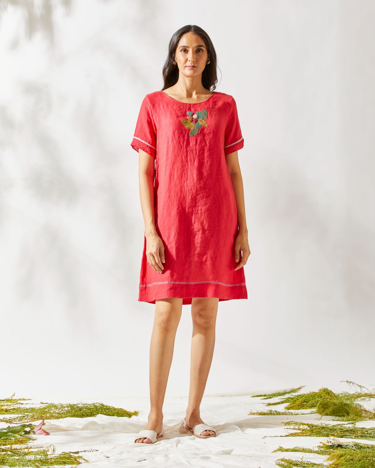 LEAF SHIFT DRESS
