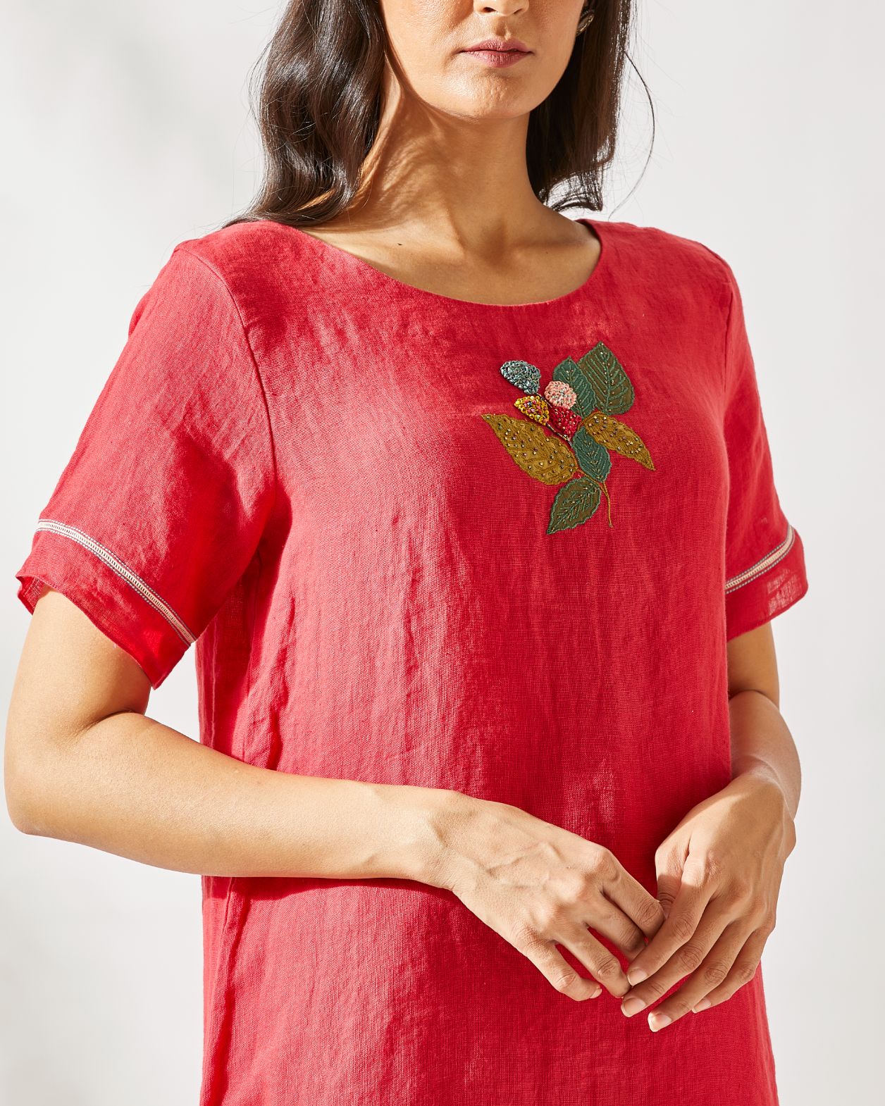 LEAF SHIFT DRESS