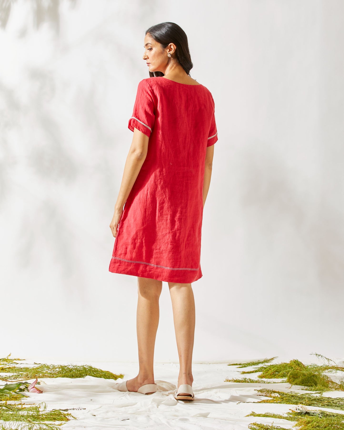LEAF SHIFT DRESS