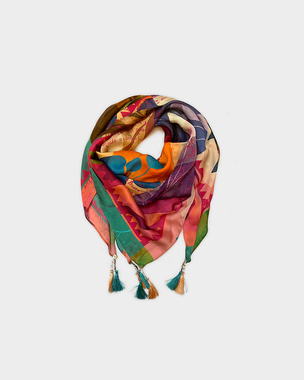 CHECKERED ABSTRACT SCARF