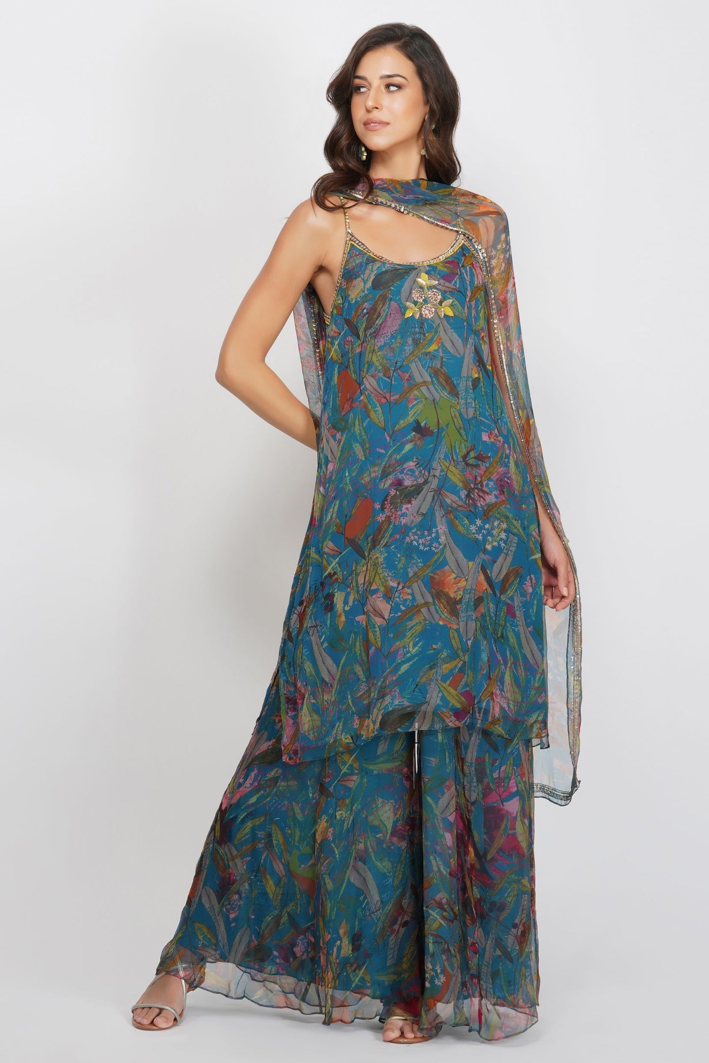 SEQUIN FLOWER GARARA SET