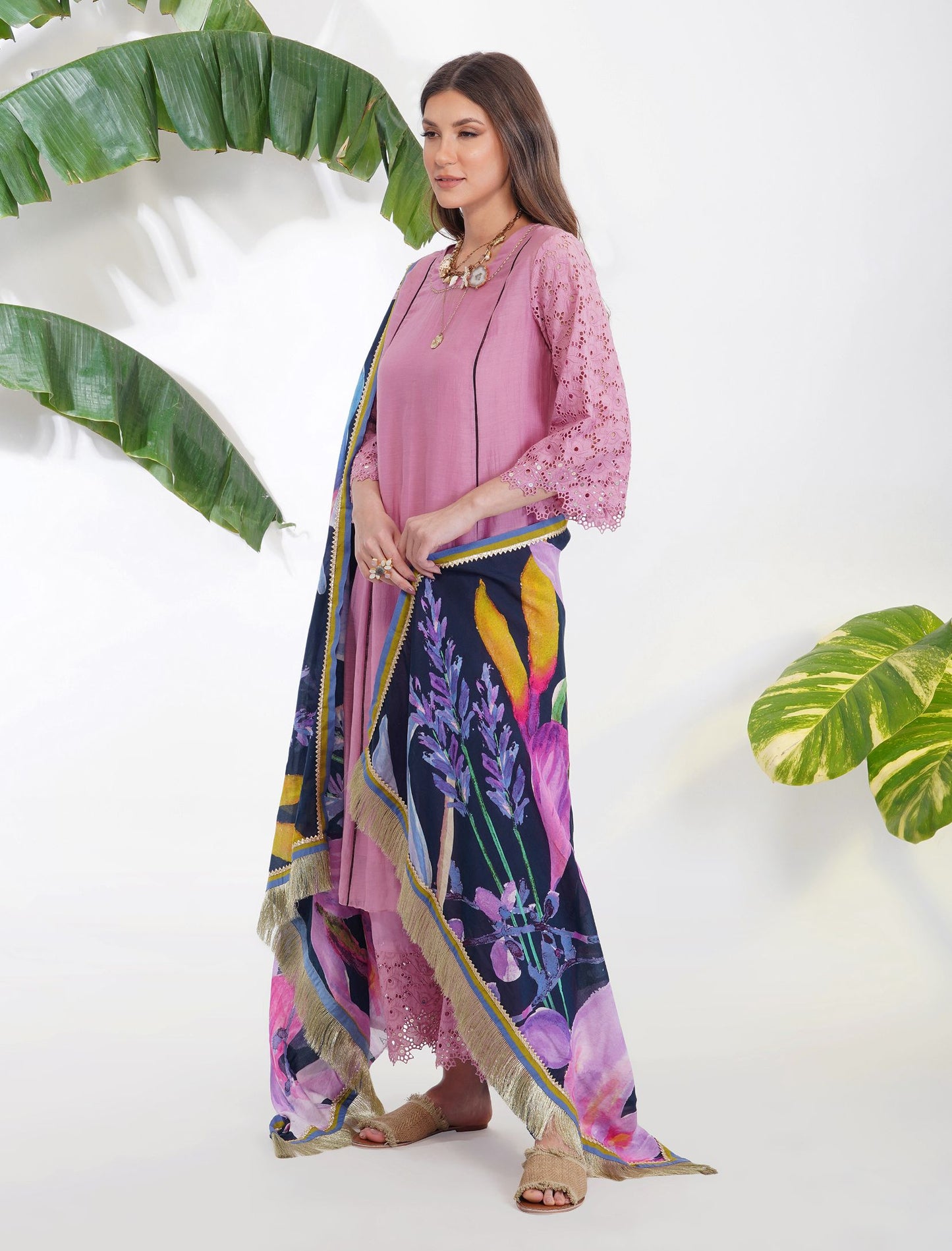 BRODERIE ANGLAISE SUIT SET