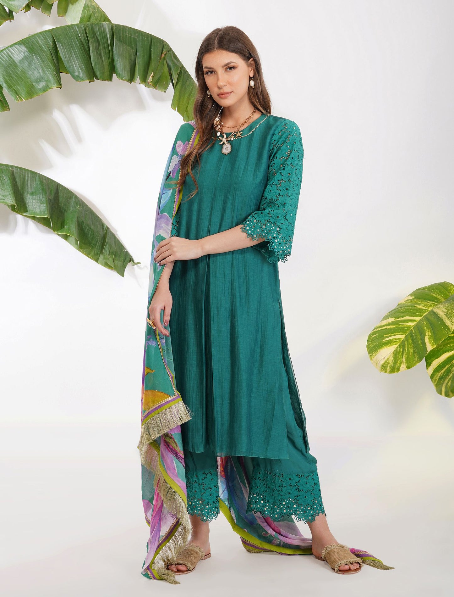 BRODERIE ANGLAISE SUIT SET