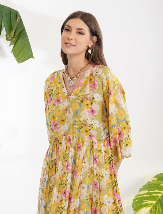 SUMMER PRINT MAXI DRESS