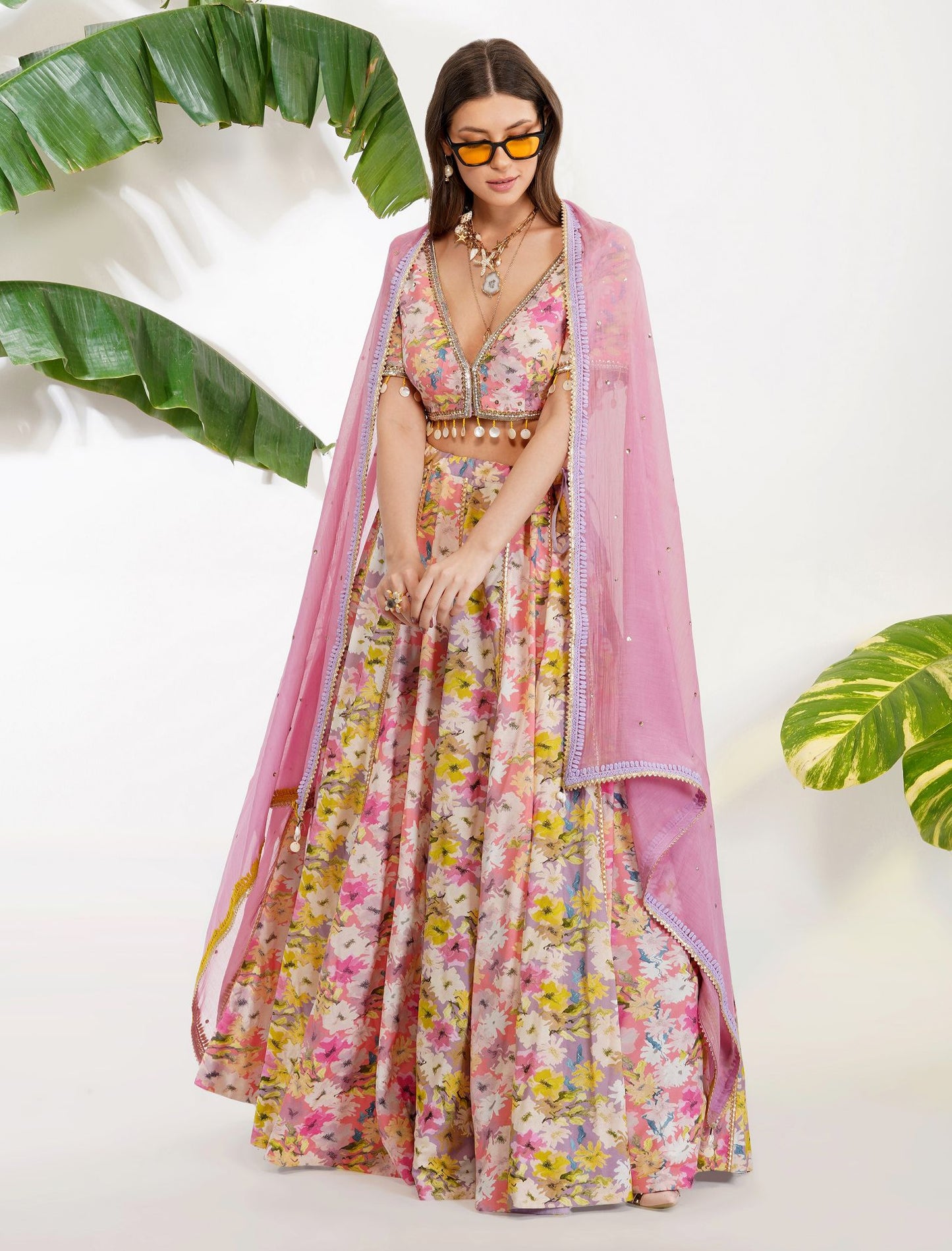 SUMMER PRINT LEHENGA SET