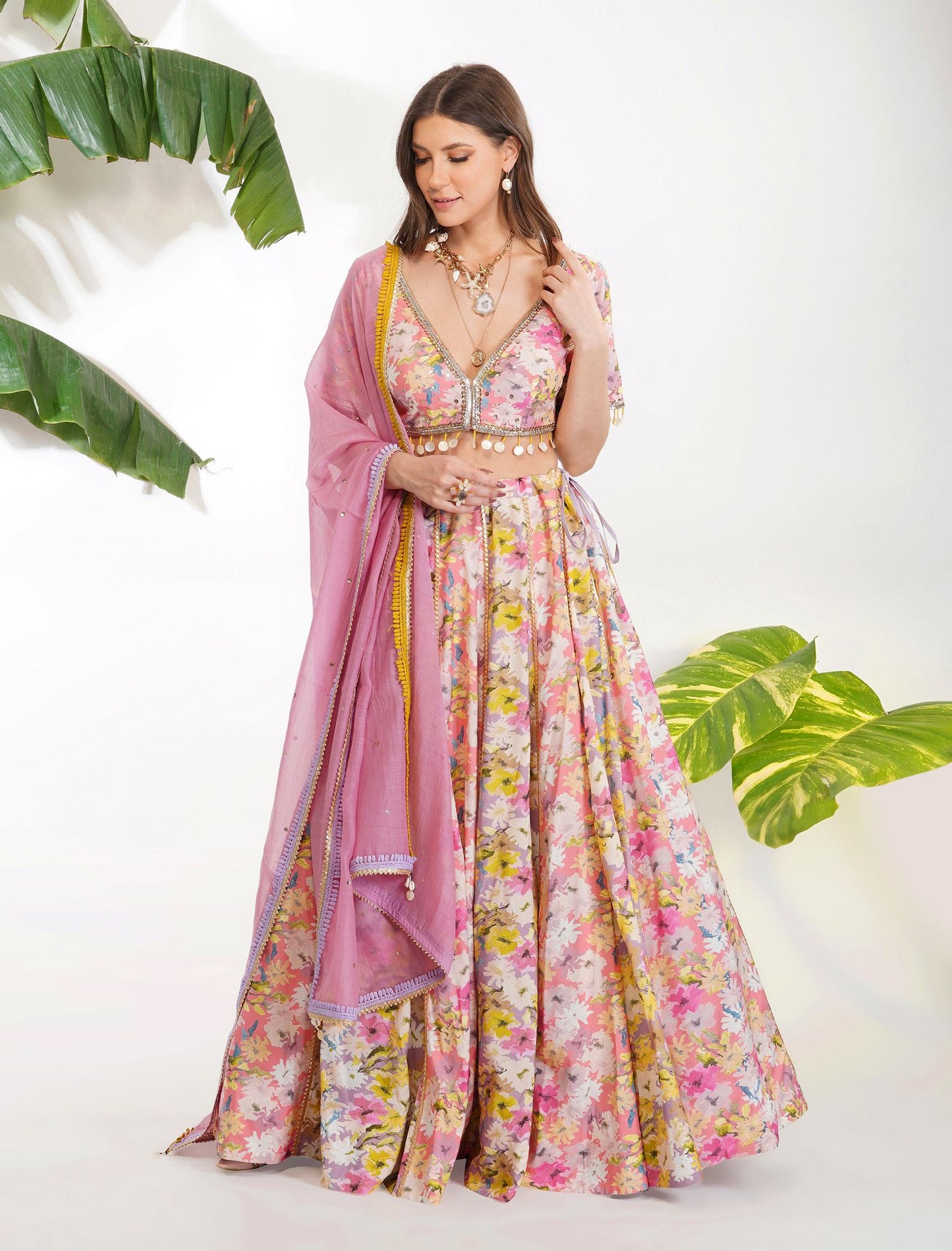 SUMMER PRINT LEHENGA SET