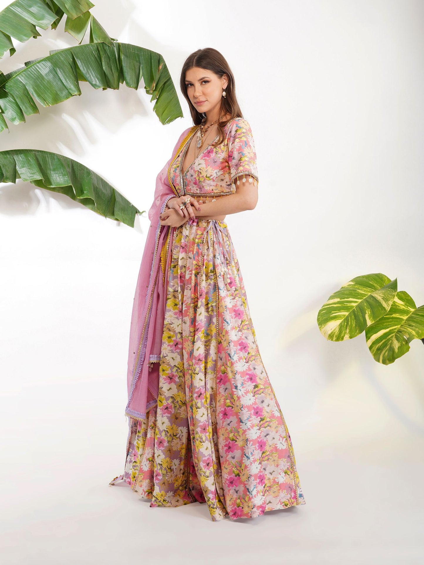 SUMMER PRINT LEHENGA SET