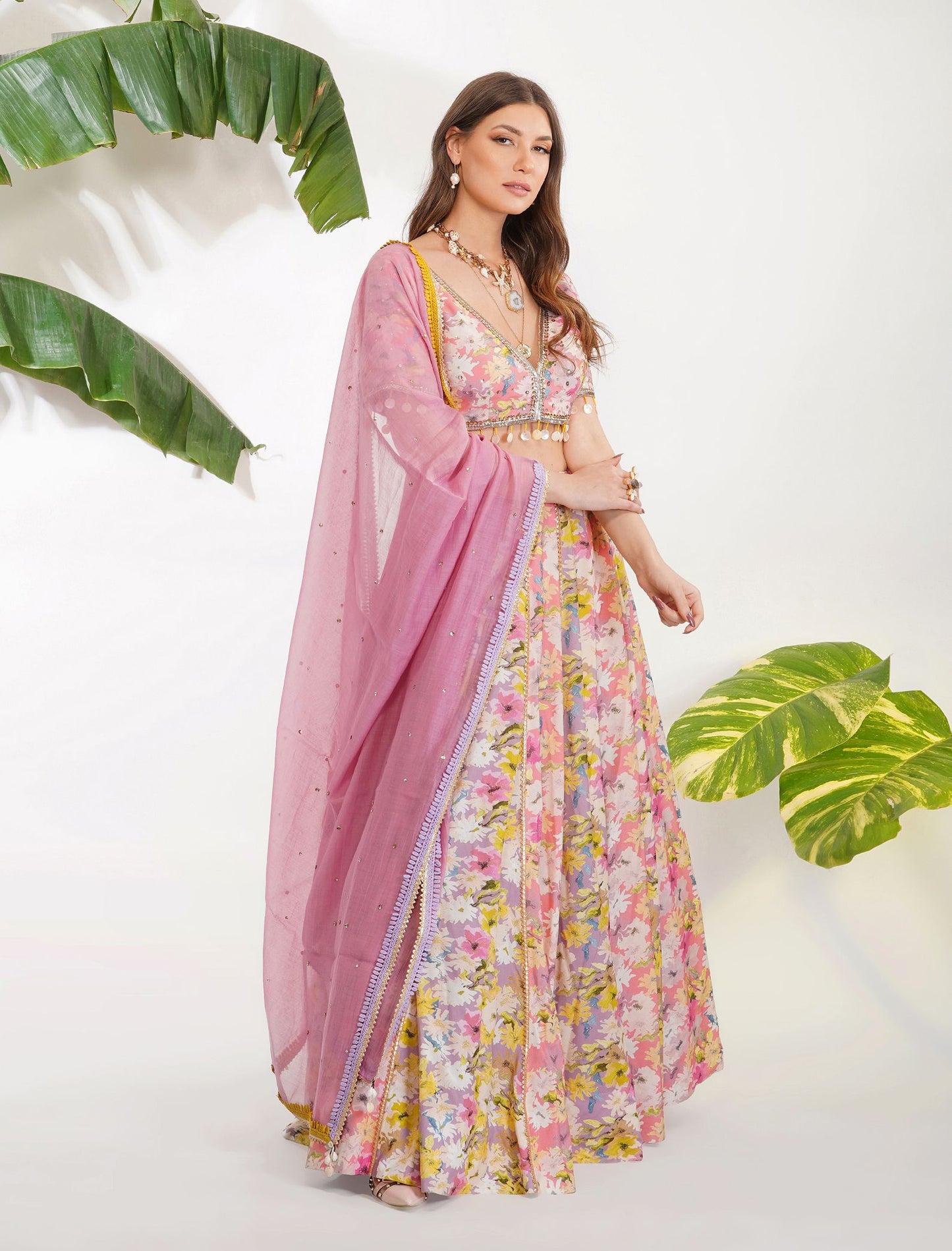 SUMMER PRINT LEHENGA SET