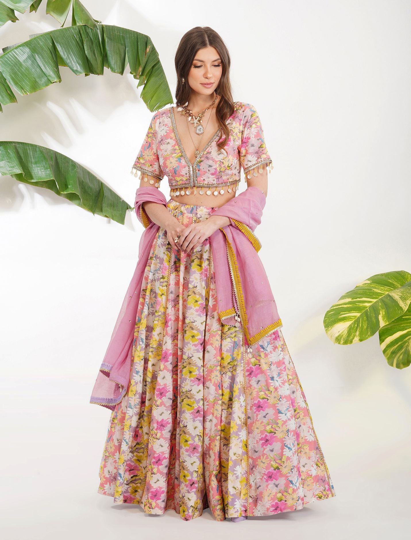 SUMMER PRINT LEHENGA SET