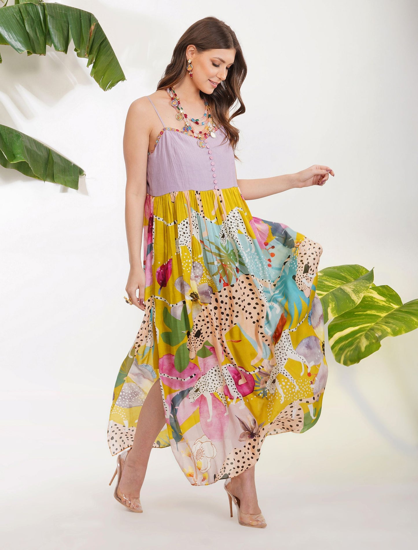 LEOPARD ABSTRACT DRESS
