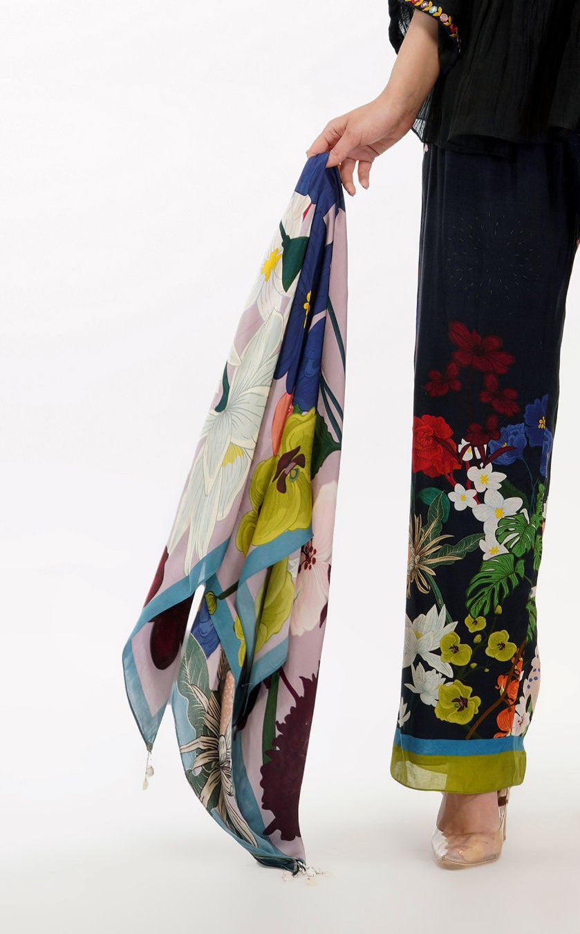 FLORA PINK SCARF