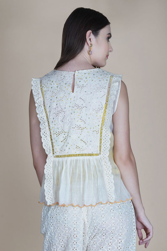 BRODERIE ANGLAISE TOP