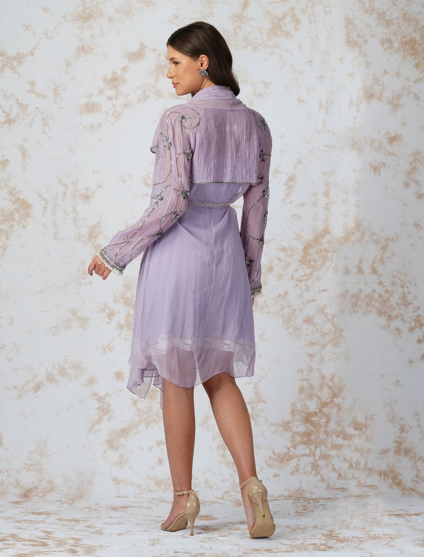 ANTIQUE WORK BELTED DRESS