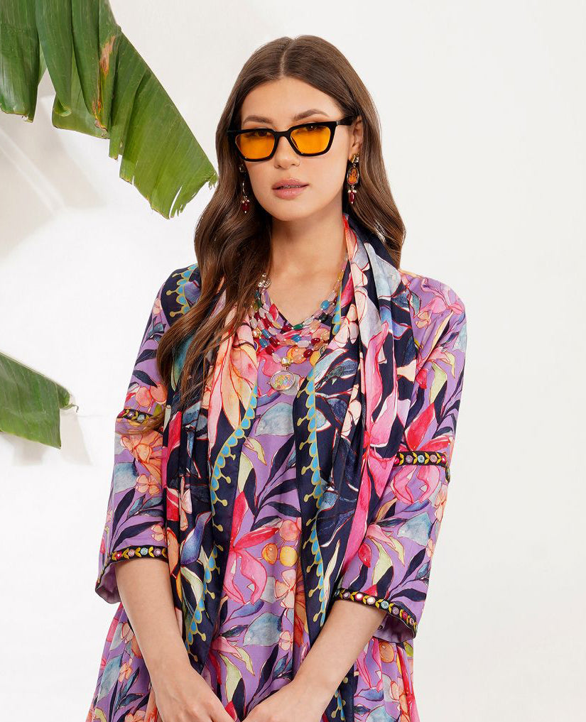 TROPICAL FLOWER SCARF