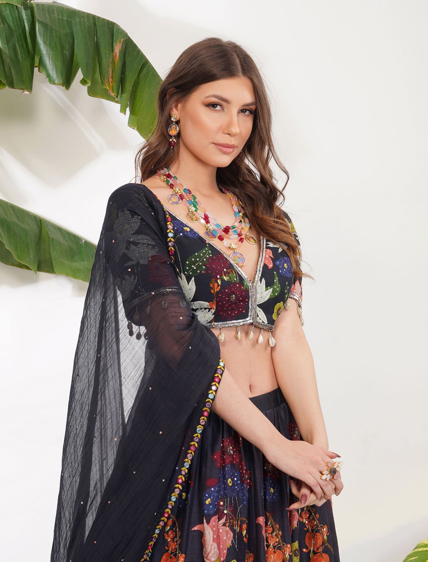 FLORA FAUNA LEHENGA SET