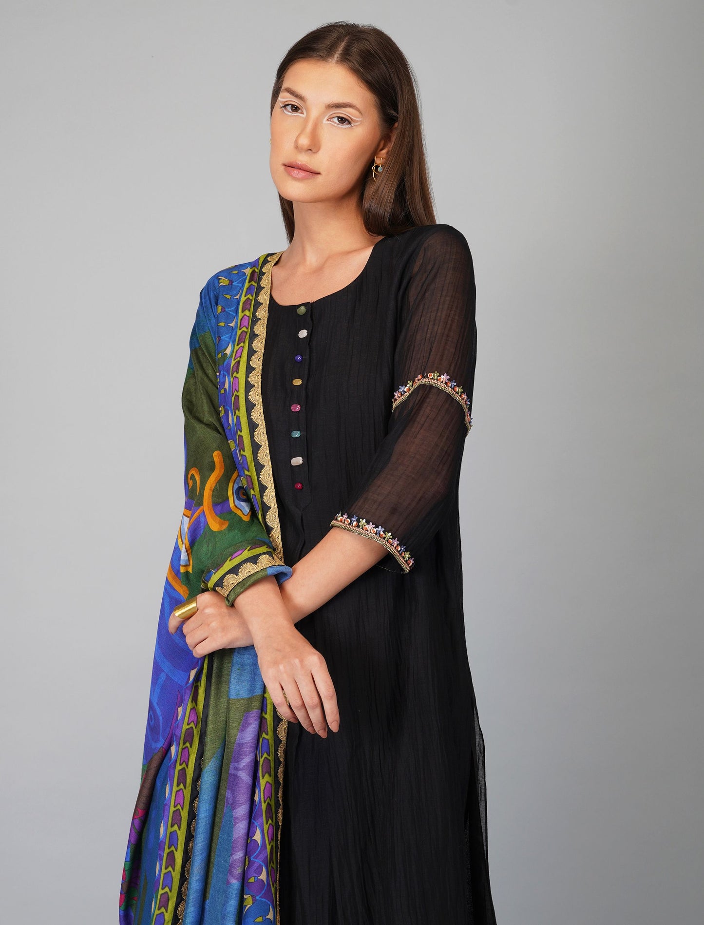 EGYPTIAN PRINT DUPATTA AND KURTA SET