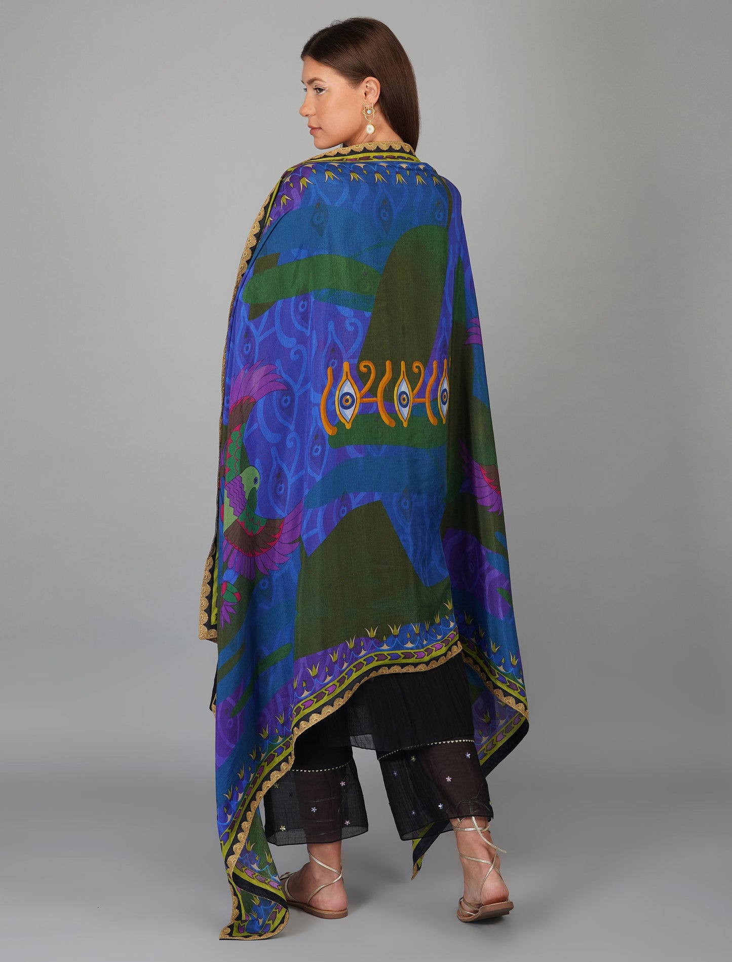 EGYPTIAN PRINT DUPATTA AND KURTA SET