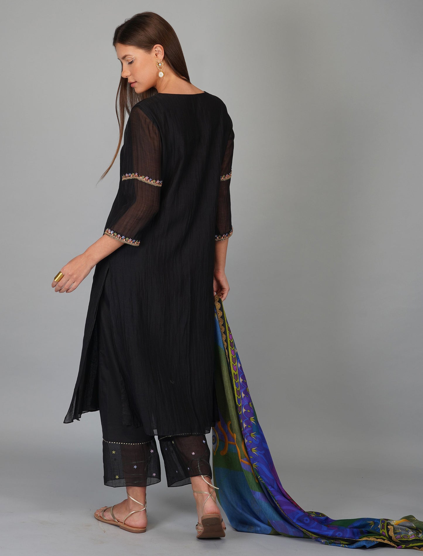 EGYPTIAN PRINT DUPATTA AND KURTA SET