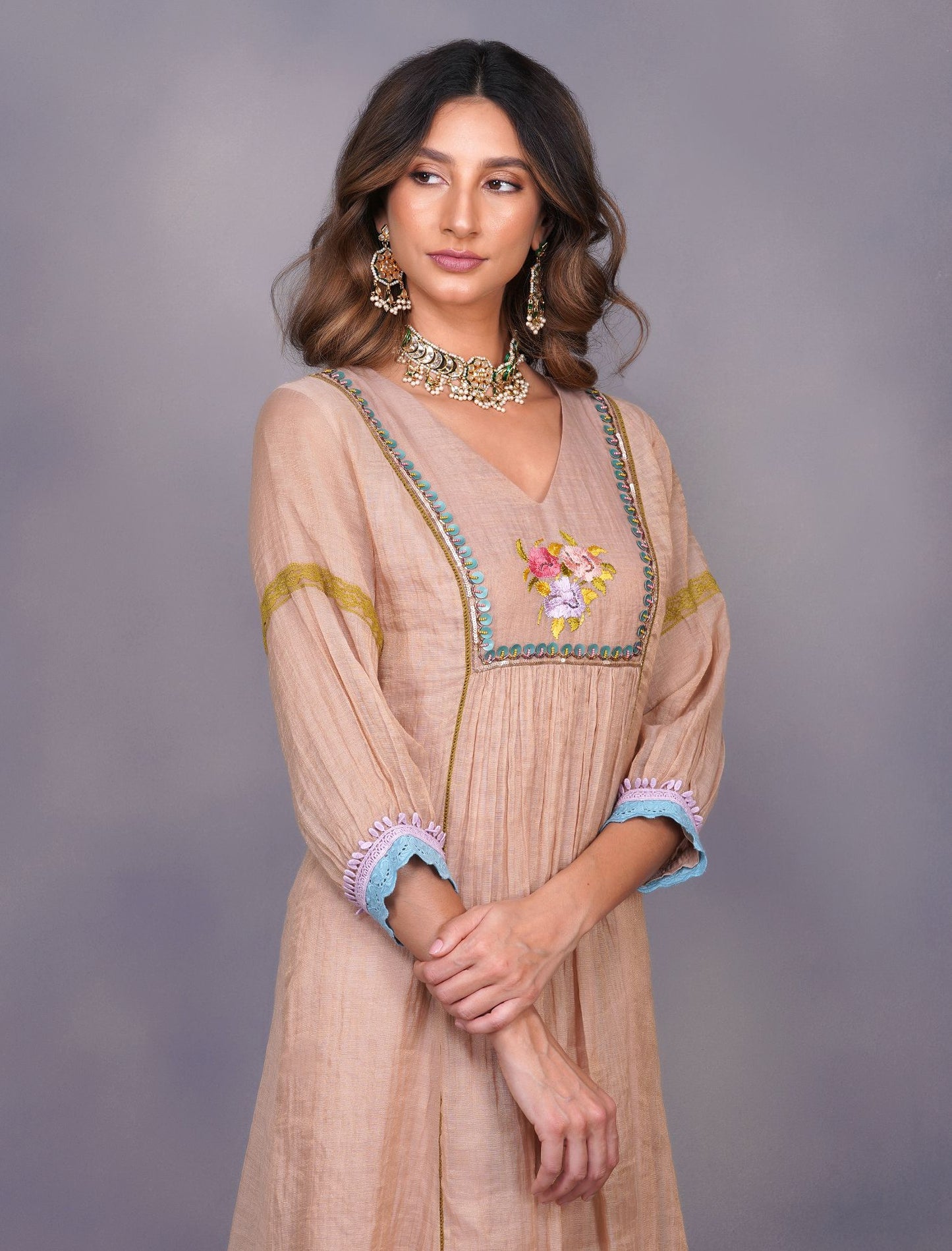 BAROQUE FLOWER TUNIC SET