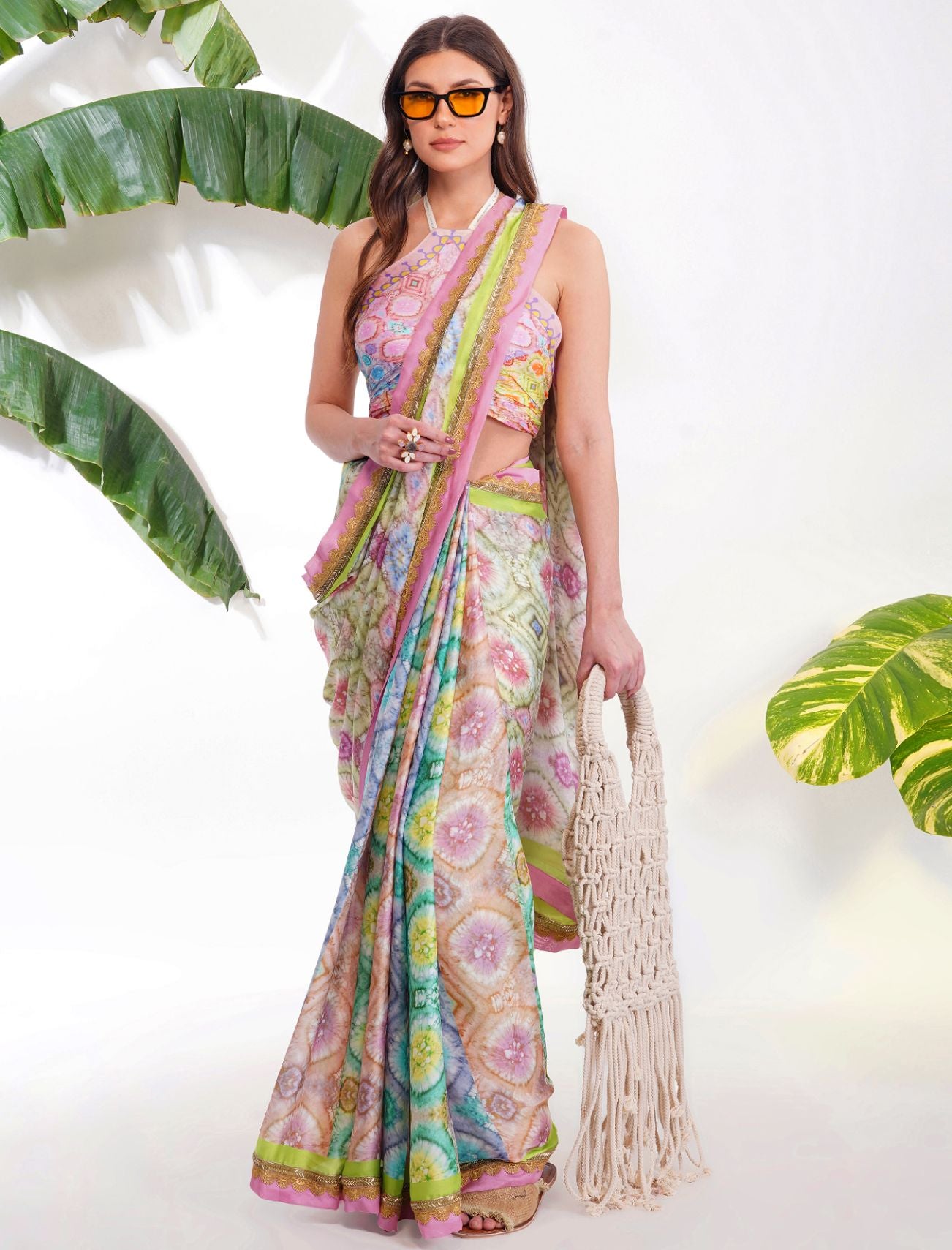 TIE- DYE PRINTED SAREE