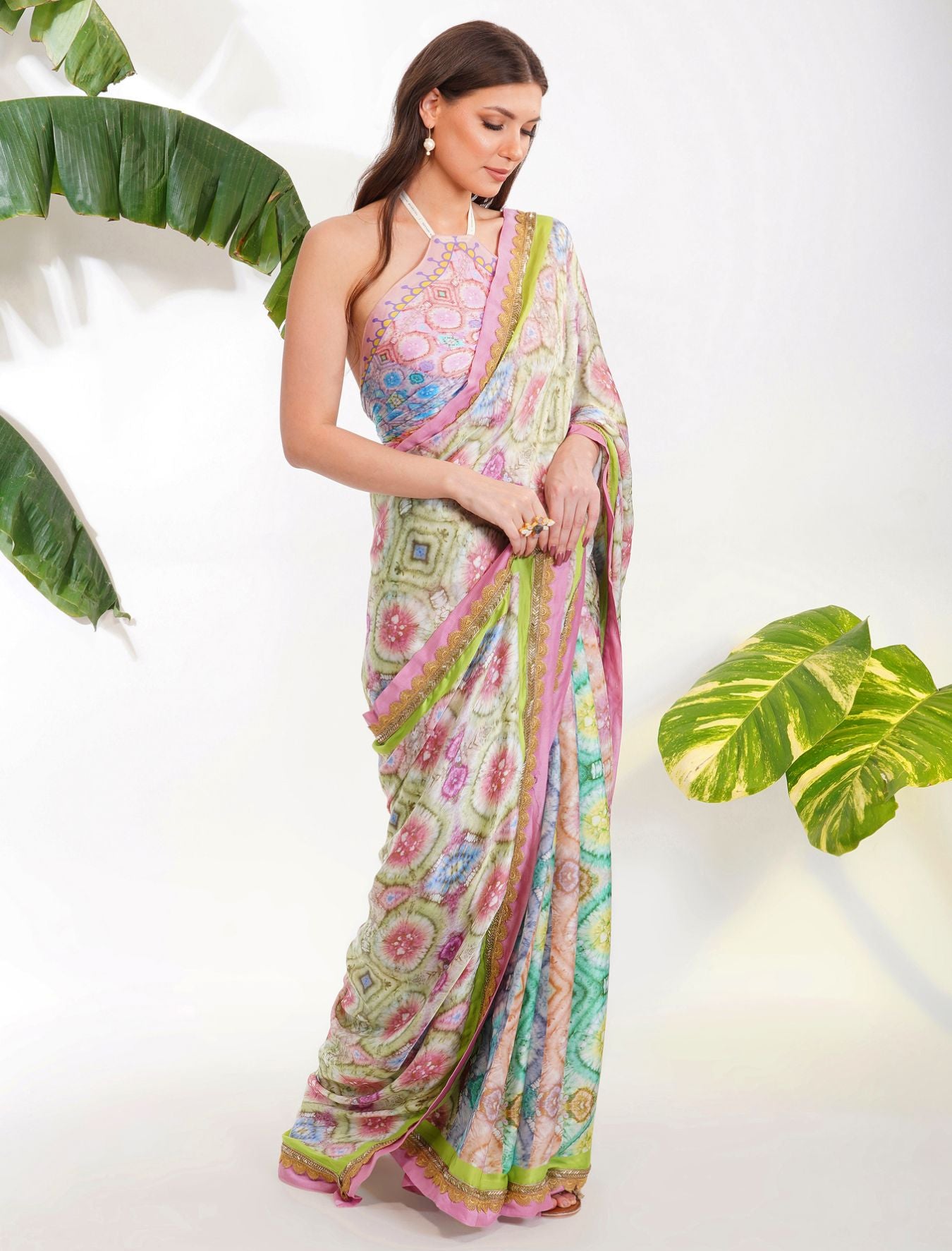 TIE- DYE PRINTED SAREE