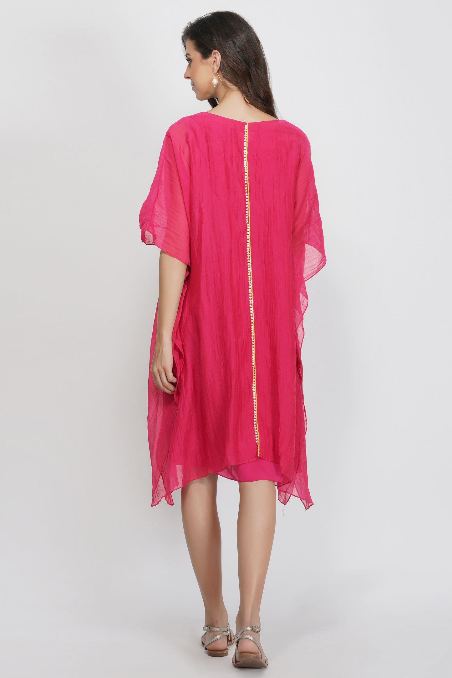 SEQUIN FLOWER KAFTAN SET