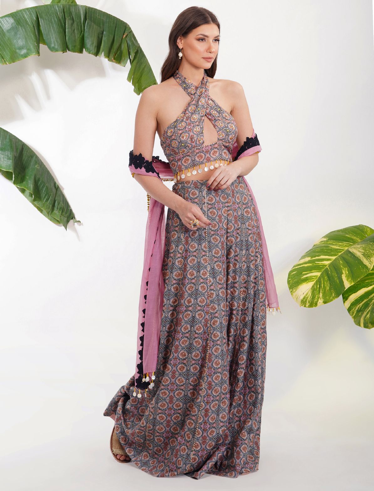 TIE-DYE PRINTED SHARARA SET