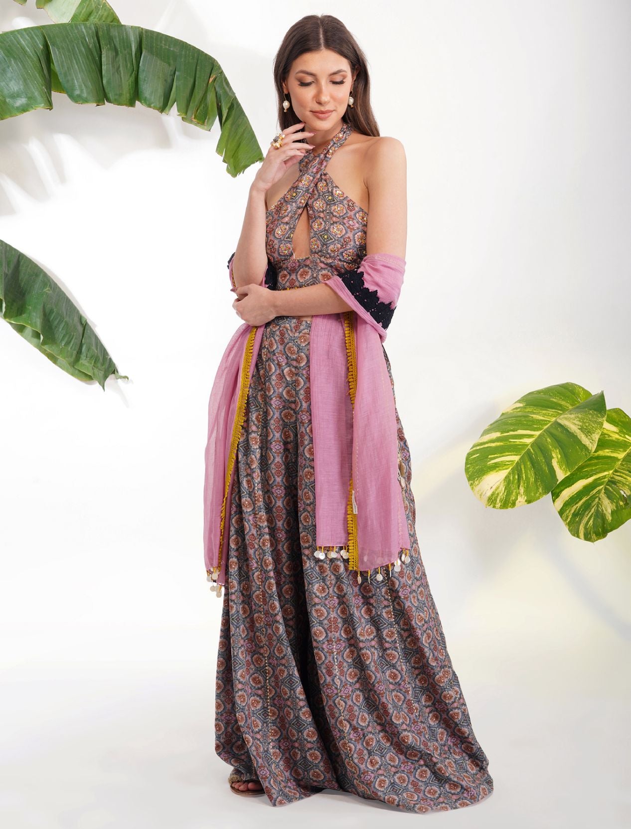 TIE-DYE PRINTED SHARARA SET
