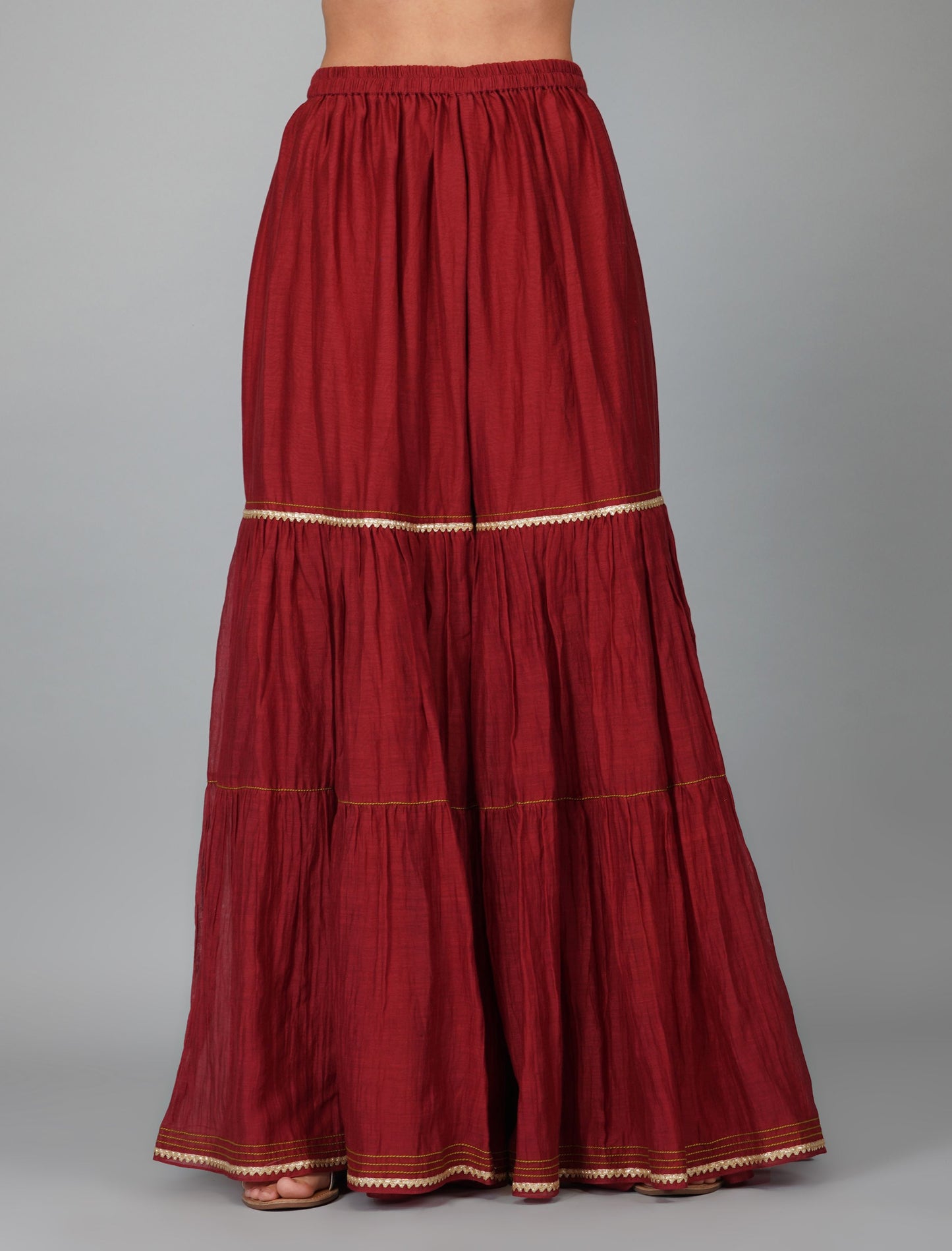 FLOWER SEQUIN GARNET GARARA SET