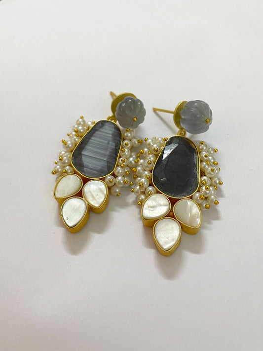 Black Stone Earrings