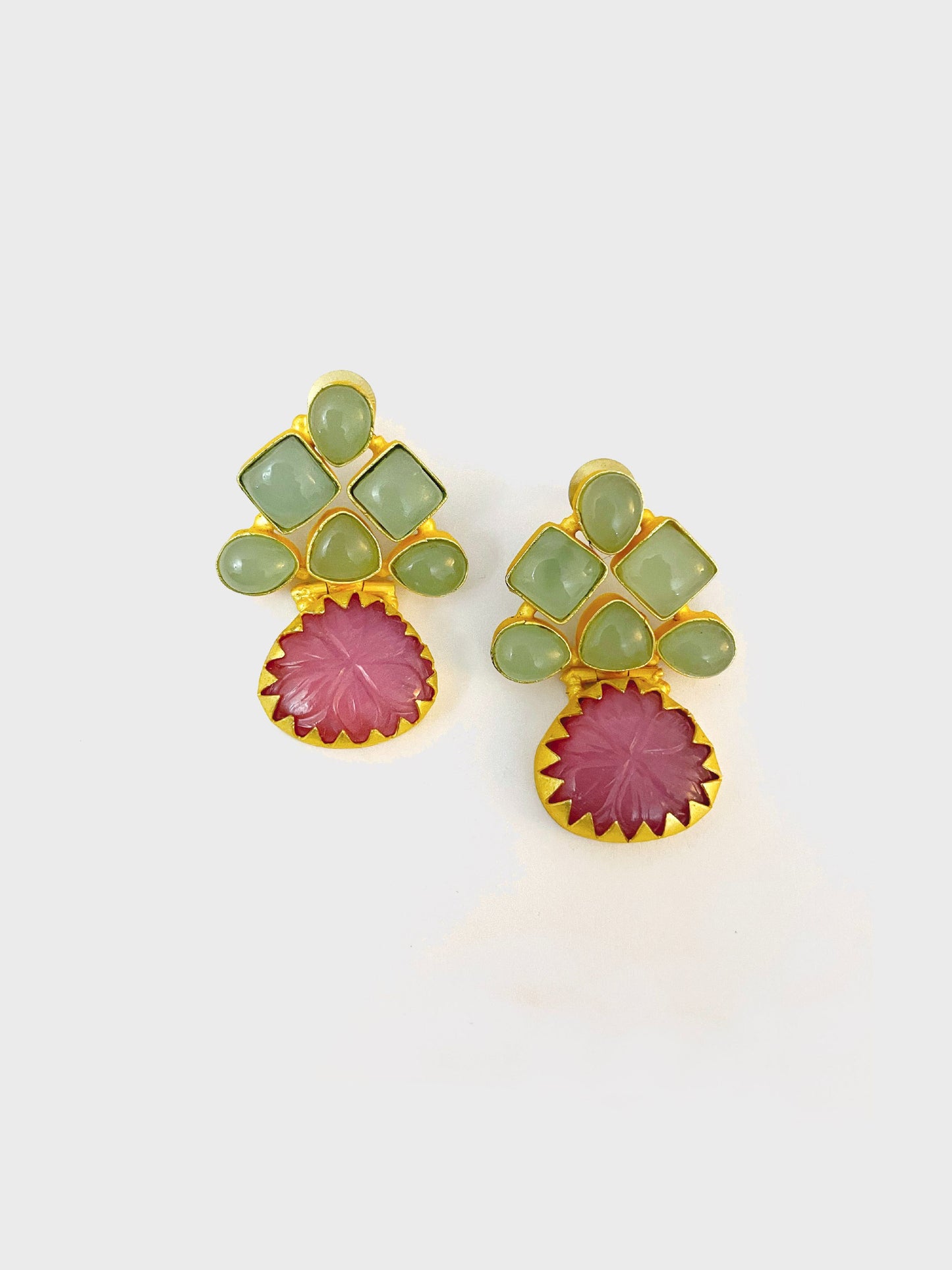 Pink Stone Earrings
