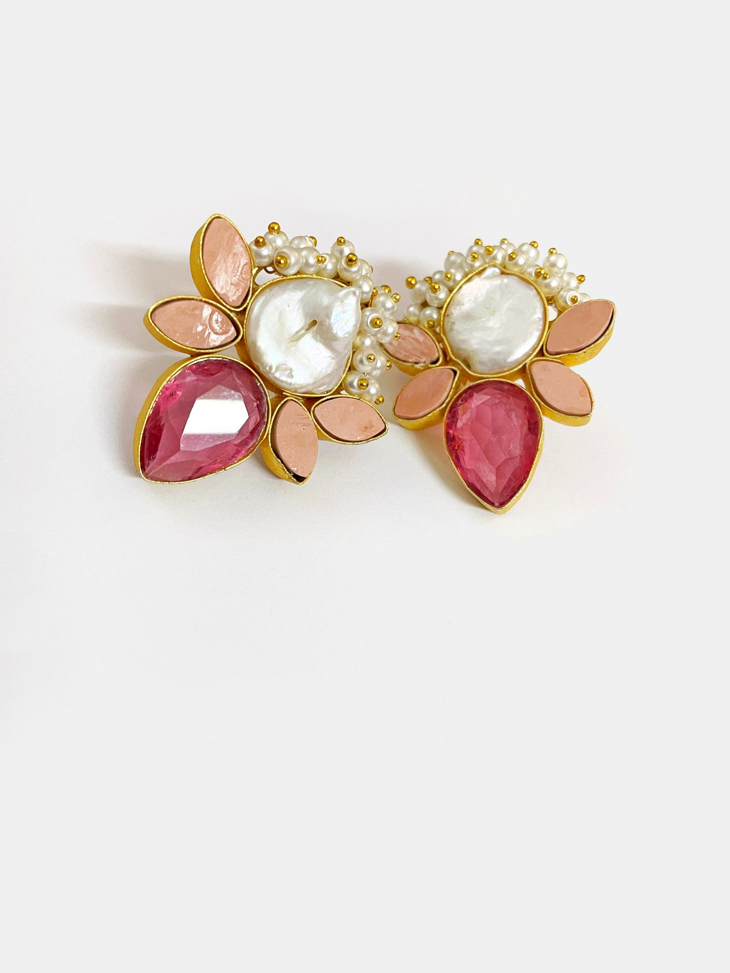 Pink Stone Earrings