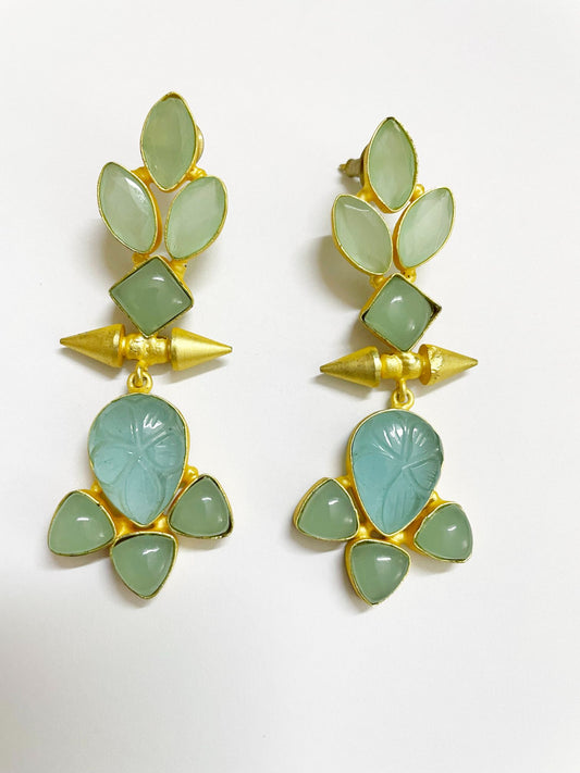Green Stone Earrings