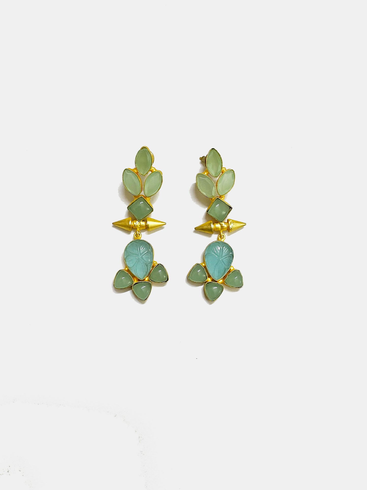 Green Stone Earrings