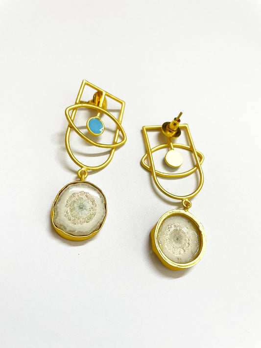 Evil Eye Stone Earrings