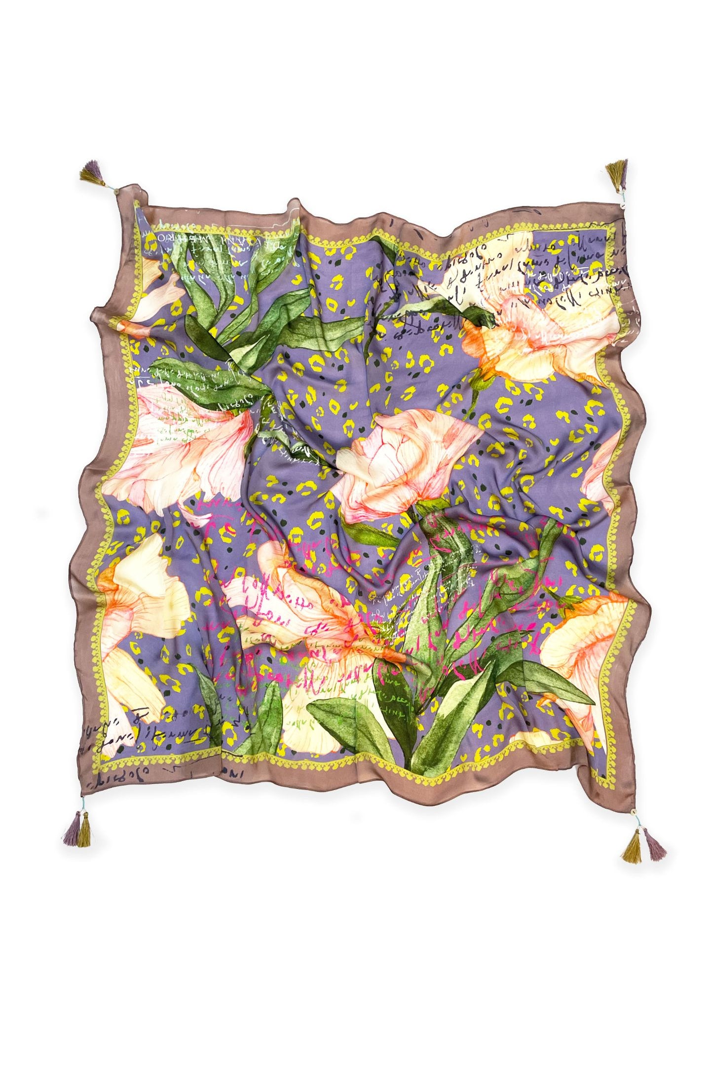 FLORA FAUNA LAVENDER SCARF