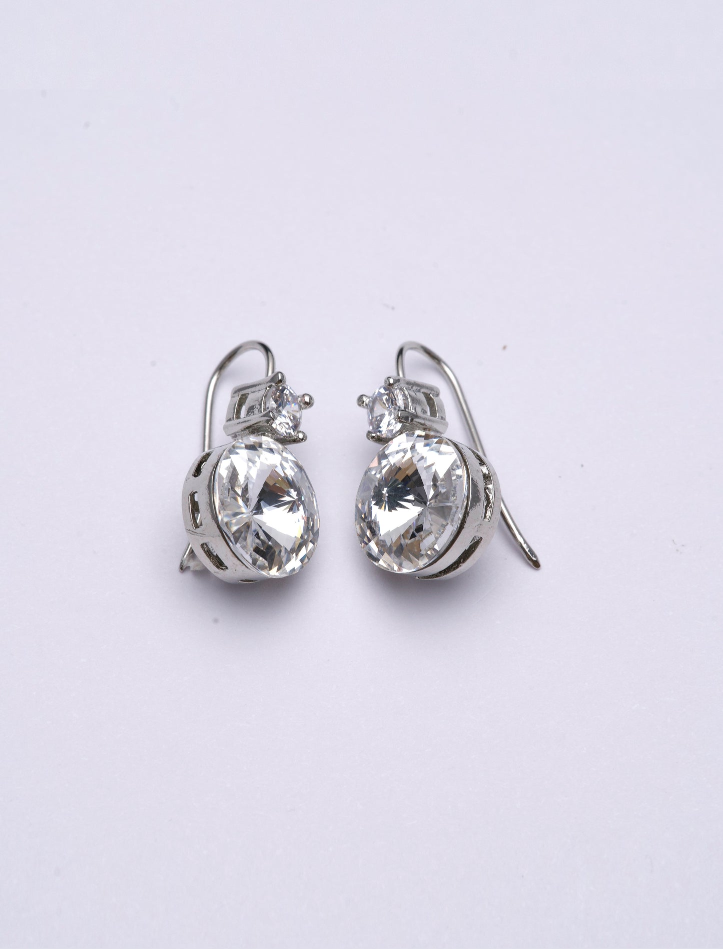 Clear Crystal Drop Earrings